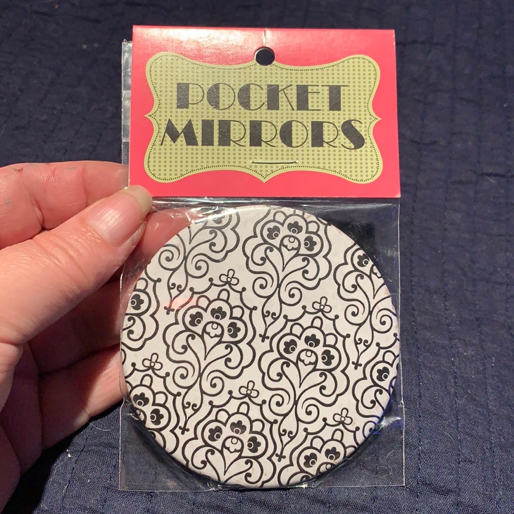 Swag Pocket Mirror - Black and White